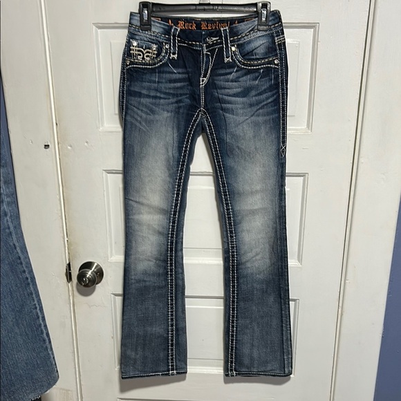 Rock Revival Blue Denim Jeans - Picture 1 of 12